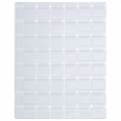 Листы-вкладыши для альбома "OPTIMA" на 48 монет d до 25 мм, КОМПЛЕКТ 10 шт., 200х250 мм, ПВХ, STAFF, 238086