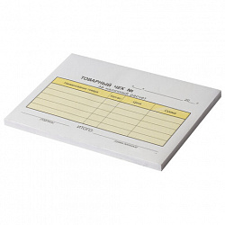 Бланк / товарный чек 2-слойный самокопирующийся, А6 100х147 мм, КОМПЛЕКТ 5 книжек по 50 шт., STAFF, 130288