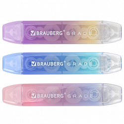 Корректирующая лента двусторонняя BRAUBERG "GRADE PASTEL", 5 мм x 10 м, корпус ассорти, блистер, 273025