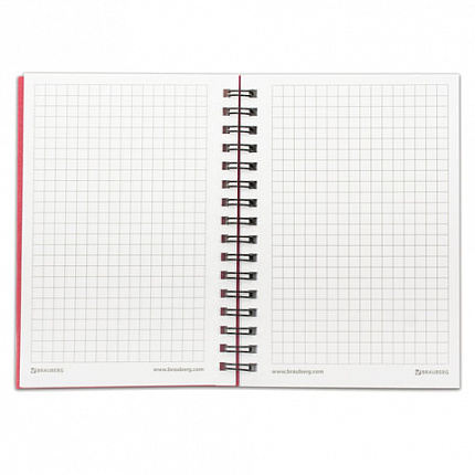 Блокнот МАЛЫЙ ФОРМАТ А6 105х145 мм, 60 л., гребень, пластик+картон, клетка, BRAUBERG, "Офис", 125398
