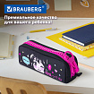 Пенал BRAUBERG с объемной "тракторной" молнией, 1 отделение, ткань, 22х8х6,5 см, "Anime girl", 271566