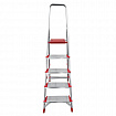 Стремянка алюминиевая 5 ШИРОКИХ СТУПЕНЕЙ 13 см, площадка 1,1 м, нагрузка 225 кг, вес 6 кг, НОВАЯ ВЫСОТА, 3117105, 5110105/3117105
