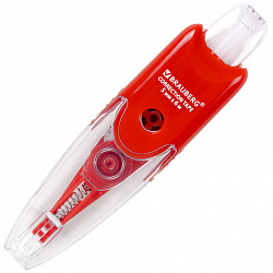 Корректирующая лента BRAUBERG "Click", 5 мм х 6 м, корпус прозрачный, автоматическая, блистер, 272660