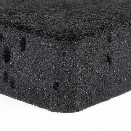 Губки для посуды 9,5х7х3,5 см, КОМПЛЕКТ 10 шт., BIG BLACK, КРУПНОПОРИСТЫЙ поролон с абразивным слоем, LAIMA, 608650