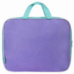 Папка на молнии с ручками STAFF EVERYDAY А4, 1 отделение, полиэстер, 80 мм, лавандовая, 271487