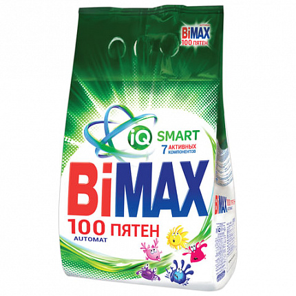 Стиральный порошок-автомат 3 кг, BIMAX "100 пятен" (Нэфис Косметикс), 502-1