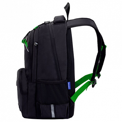 Рюкзак BRAUBERG FORCE, 2 отделения, 5 карманов, "Neon green", 39х28х17 см, 273153