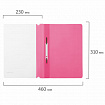 Скоросшиватель пластиковый BRAUBERG, А4, 130/180 мкм, розовый, 228672