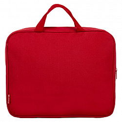 Папка на молнии с ручками STAFF EVERYDAY А4, 1 отделение, полиэстер, 80 мм, красная, 270739