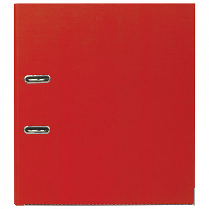 Папка-регистратор BRAUBERG с покрытием из ПВХ, 80 мм, с уголком, красная (удвоенный срок службы), 227192