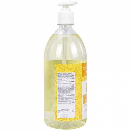 Мыло-крем жидкое гипоаллергенное 1 л, ЗОЛОТОЙ ИДЕАЛ KIDS "Ромашка, череда и календула", дозатор, 609430