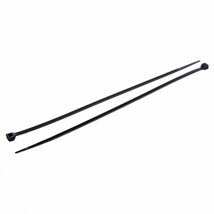Хомуты (стяжки) нейлоновые, 3,6 мм х 200 мм, комплект 100 шт., черные, европодвес, 57-0201