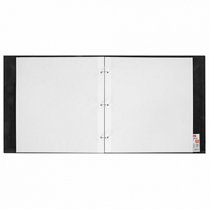 Фотоальбом BRAUBERG "Premium Black" 20 магнитных листов 30х32 см, под кожу, черный, 391186