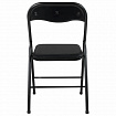 Стулья складные BRABIX "Golf CF-007", КОМПЛЕКТ 2 шт., черный каркас, кожзам черный, 533029