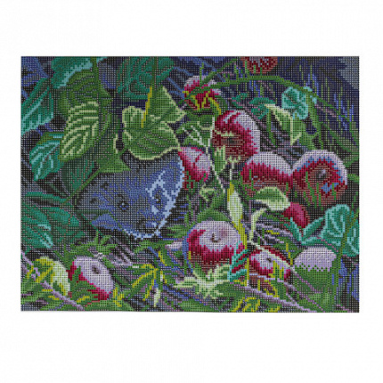 Картина стразами (алмазная мозаика) 30х40 см, ОСТРОВ СОКРОВИЩ "Ёжик", без подрамника, 662564