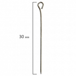 Булавки универсальные с головками-петельками BRAUBERG, 30 мм, 500 штук, в пластиковой коробке, 271319