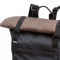 Рюкзак GRIZZLY, карман-антивор, с клапаном, трансформируемый объем, "ROLLTOP", 42х29х11 см, RQL-315-1/2