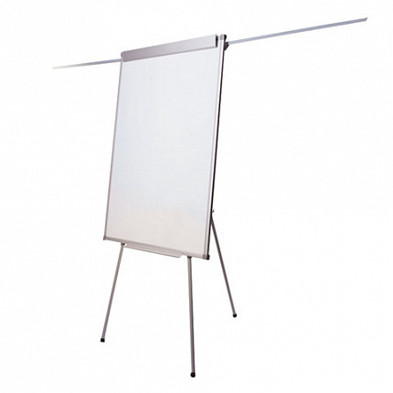 Доска-флипчарт магнитно-маркерная 70х100 см, держатели для бумаг, ГАРАНТИЯ 10 ЛЕТ, РОССИЯ, BRAUBERG, 236160