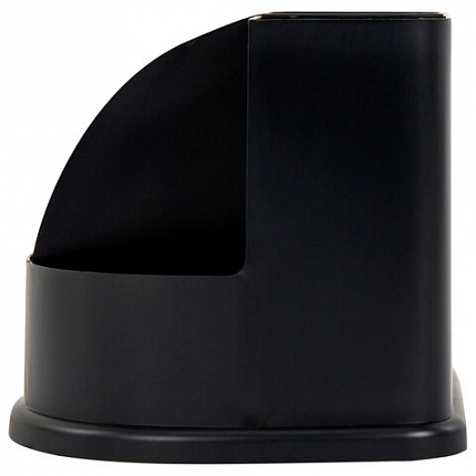 Подставка-органайзер BRAUBERG "ULTRA", 132х122х108 мм, 5 отделений, черная, 238256