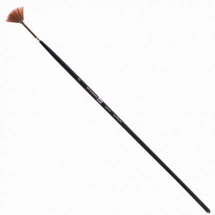 Кисть художественная профессиональная BRAUBERG ART CLASSIC, синтетика, мягкая, веерная, № 2, длинная ручка, 200948