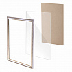 Рамка 21х30 см, пластик, багет 16 мм, BRAUBERG "HIT5", серебро с двойной позолотой, стекло, 391076