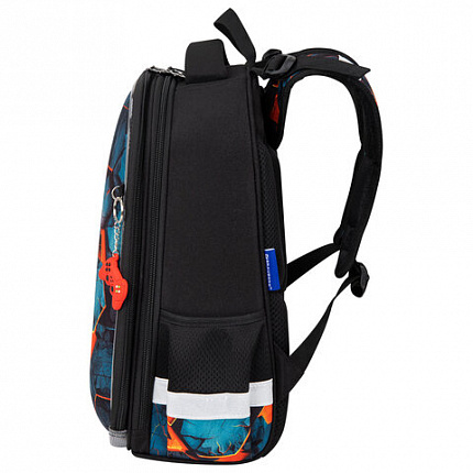 Ранец BRAUBERG ORIGINAL, 2 отделения, с брелком, "Hot spill", 38х29х16 см, 274405