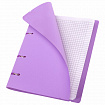 Тетрадь на кольцах А5 175х220 мм, 120 л., пластик, с резинкой, BRAUBERG, Сиреневый, 404620