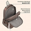 Рюкзак BRAUBERG STYLE, 2 отделения, 4 кармана, "Клетка", коричневый, 40х26х15 см, 274412
