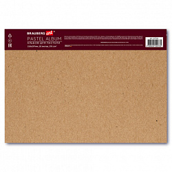 Бумага для пастели ФАКТУРНАЯ, А4, планшет (склейка), 20 листов, 4 цвета, 270 г/м2, BRAUBERG ART, 117761