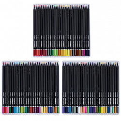 Карандаши цветные чёрное дерево BRAUBERG BLACK WOOD, 75 цветов, мягкий грифель 3 мм, 182044
