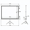 Экран проекционный на треноге (150х200 см), матовый, 4:3, BRAUBERG "TRIPOD", 236732