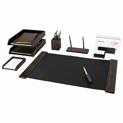 Набор настольный GALANT "Blackwood" из дерева, 9 предметов, цвет "чёрное дерево", 238165