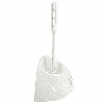 Ершик для унитаза с подставкой, угловой, "Блеск", белый мрамор, IDEA, М 5012