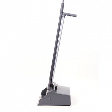 Совок для мусора КОМПЛЕКТ щетка + 2 рукоятки по 80 см, БОЛЬШОЙ улица / офис / дом, серый LAIMA PROFESSIONAL, 606663