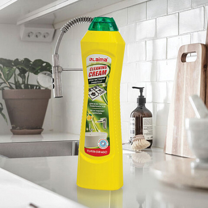 Чистящее средство универсальное крем 520 мл, LAIMA PROFESSIONAL "Лимон", 608660