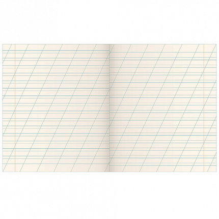 Тетрадь ЗЕЛЁНАЯ обложка 12 л., косая линия с полями, офсет № 2 ЭКОНОМ, "ПИФАГОР", 106725