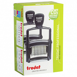 Нумератор металлический, 10 разрядов, оттиск 47х5 мм, синий, TRODAT 55510, подушка, 173113