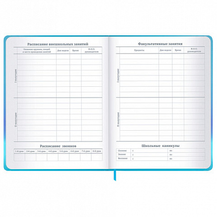 Дневник 1-11 класс 48 л., твердый, BRAUBERG, матовая ламинация, резинка, закладка-ляссе, с подсказом, "Котик", 107239