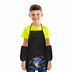 Накидка фартук с нарукавниками для труда ПИФАГОР, 1 карман, 46х54 см, "Angry shark", 272460
