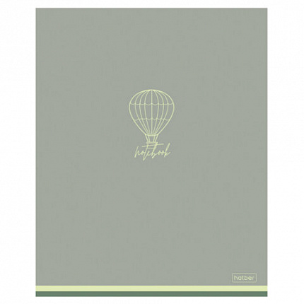 Тетрадь А5 48 л., HATBER скоба, клетка, Soft-touch ламинация, "Лаконично" (микс в спайке), 090520, 48Т5лВ1