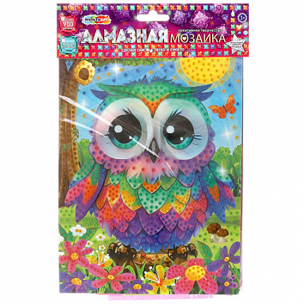 Алмазная мозаика детская АССОРТИ 10 видов, 17х23 см, на картоне, МУЛЬТИ АРТ, 5940