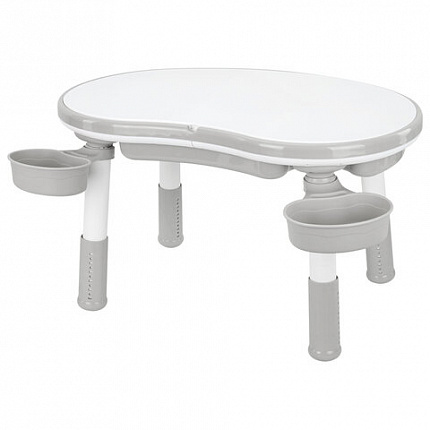 Стол детский трансформер 3 в 1 BRABIX KIDS CT-001, растущий, 2-8 лет, пластик, серый, 533290