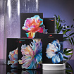 Тетрадь А5, 96 л., HATBER, скоба, клетка, soft-touch ламинация, 3D-лак, "Хрупкие лепестки" (микс), 096198, 96Т5лолВ1