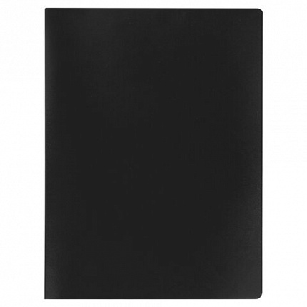 Папка с металлическим скоросшивателем STAFF, черная, до 100 листов, 0,5 мм, 229225