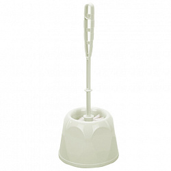 Ершик для унитаза с подставкой стандартной, "Блеск", цвет мраморный/белый ротанг, IDEA, М 5010