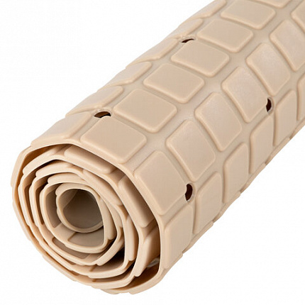 Коврик для ванны противоскользящий 71х40 см, "Пиксели", бежевый, ПВХ, присоски, PRIMILA (ПРИМИЛА), 700383