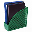 Лоток вертикальный для бумаг STAFF "Profit", 270х100х250 мм, сетчатый, полипропилен, зеленый, 237254