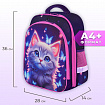 Ранец BRAUBERG KIDS STANDARD, 2 отделения, Curious cat, 36х28х14 см, 273145
