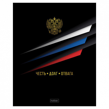 Тетрадь А5 48 л., HATBER, скоба, клетка, глянцевая ламинация, Россия (микс в спайке), 093056, 48Т5лВ1