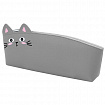 Пенал ЮНЛАНДИЯ ЮНИОР, 1 отделение, искусственная кожа, "Gray kitty", 20х9х7 см, 273819